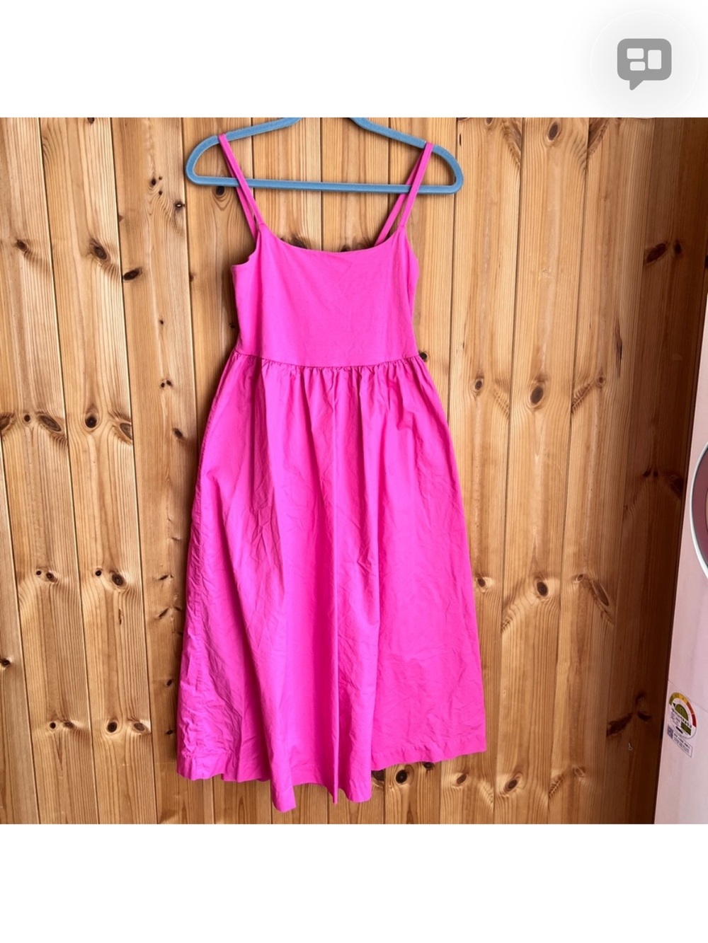 Old Navy Bright Pink fit and Flare Cami Tank Top Midi Dress - Picture 2 of 5